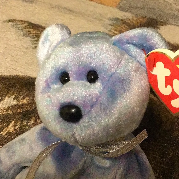 TY beanie baby Clubby II Iridescent blue 3/9/99 great shape - Picture 8 of 8